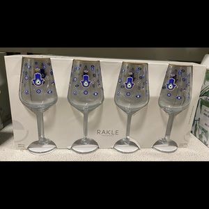 hamsa hand wine glasses. Evil eye